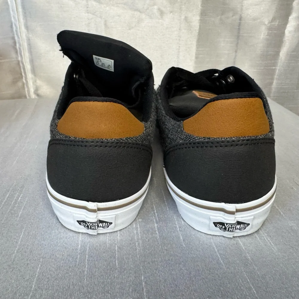 Vans Black and Gray Low-Top Sneakers with White Sole - Picture 8 of 11